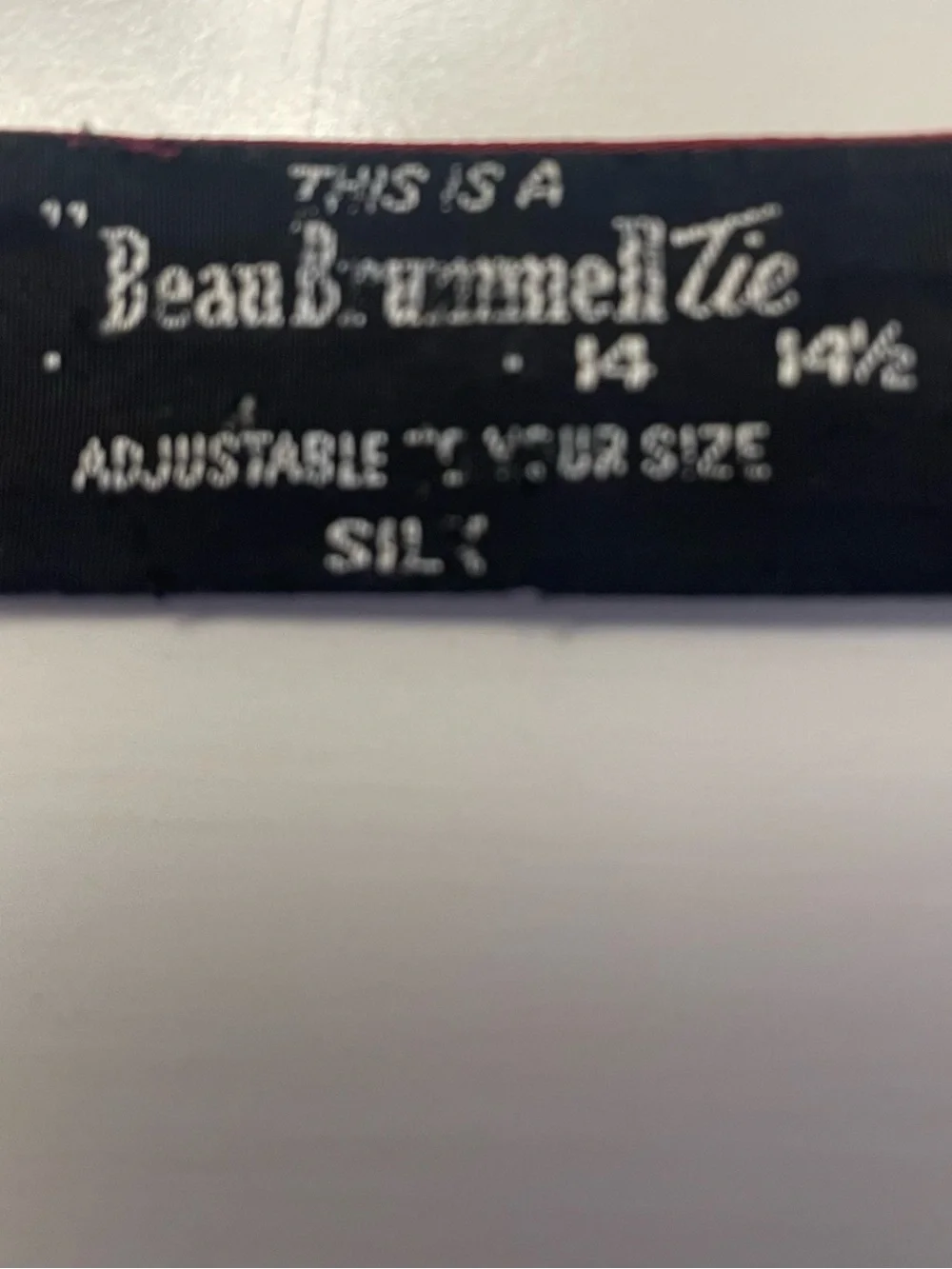 Beau Brummel Bowtie Burgundy Batwing Silk Self Tie   Vintage